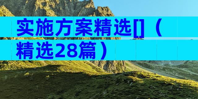 实施方案精选[]（精选28篇）